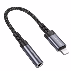 Borofone Adapter BV24 Graceful - Lightning to jack 3,5mm - grey