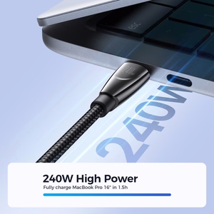 Joyroom Pioneer Series SA31-CC5 USB-C / USB-C 240W Kaapeli 1,2 m - musta
