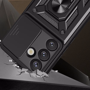 Hybrid Armor Camshield with Stand and Camera Cover for Nothing Phone (3a) 5G - Black