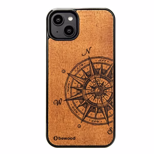 Bewood Traveler Merbau puinen suojakuori iPhone 15 Plus:lle