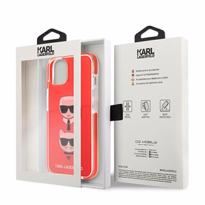 Karl Lagerfeld Karl&Choupette Head Case iPhone 13 mini - punainen