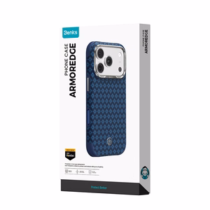 Sininen Benks Magnetic Armor Grid Edge X9 kevlar- ja metallikehyksinen suojakuori (C.K.FL.AP.BE.X073) malleihin iPhone 18 Pro Max / iPhone 17 Pro Max