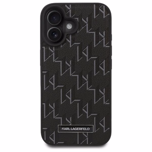 Karl Lagerfeld Hot Stamp MagSafe Suojakuori iPhone 16 Plus:lle - Musta