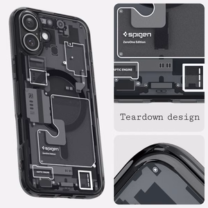 Spigen Ultra Hybrid MagSafe Zero One iPhone 16 - tummanharmaa
