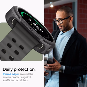 Spigen Liquid Air Suojakuori Samsung Galaxy Watch 8 44mm:lle - Matta Musta