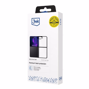 3mk Satin Armor Case+ Suojakuori Samsung Galaxy Z Flip 7:lle - läpinäkyvä musta