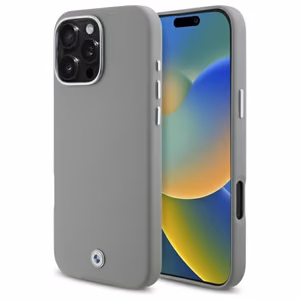 BMW Sign Full Wrapped Metal MagSafe suojakuori iPhone 16 Pro Max:lle - harmaa