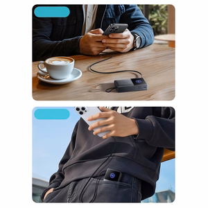 Joyroom JR-PR1 10000mAh 22.5W Powerbank sisäänrakennetulla sisäänvedettävällä USB-C-kaapelilla - musta