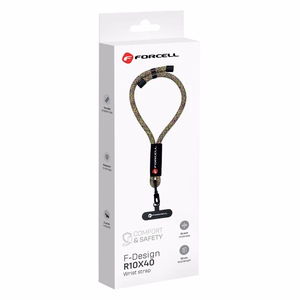 Forcell F-DESIGN R10X40 rannehihna puhelimelle säädettävällä pituudella (max 20cm silmukassa) vihreä vaaleanpunainen violetti