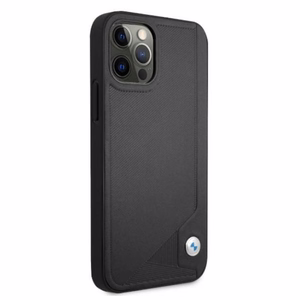 BMW Nahka Deboss kotelo iPhone 12 / iPhone 12 Pro - musta