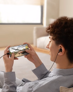 Joyroom TYPE-C Series JR-EC07 USB-C in-ear-kuulokkeet metalli - musta