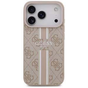 Guess 4G Printed Stripes MagSafe-suojakuori iPhone 17 Pro:lle - vaaleanpunainen
