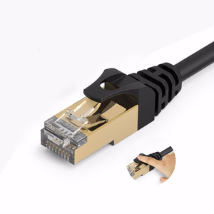 Orico PUG-C7 CAT7 10Gbps RJ45 Ethernet verkkokaapeli internet LAN pyöreä 2m - musta