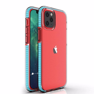 Spring Case kirkas TPU geeli suojakuori värikäs kehys iPhone 13 Pro vaaleansininen vaaleansininen