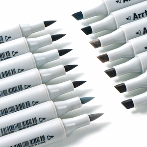 Double-sided Marker Pens ARRTX Oros, 32 Colours, grey tone shade