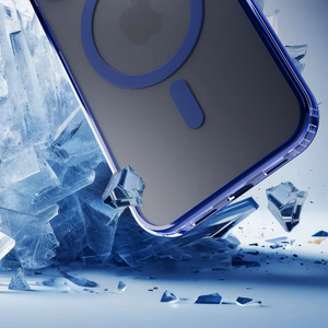 3mk Frosty MagCase Blue Suojakuori Apple iPhone 16 Pro:lle - läpinäkyvä