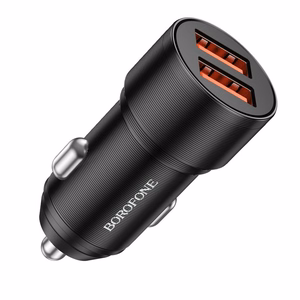 Autolaturi Borofone BZ19B 2xUSB-A QC3.0 36W Musta