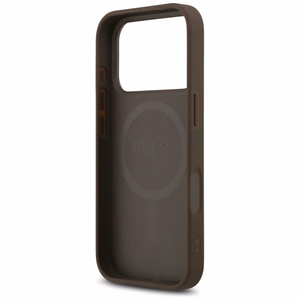 Guess 4G Printed Stripes MagSafe suojakuori iPhone 17 Pro:lle ruskea