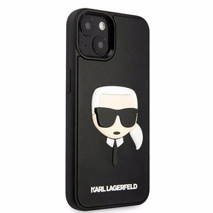 Karl Lagerfeld KLHCP14MKH3DBK iPhone 14 Plus 6.7 "musta / musta kovakotelo 3D kumi Karl's Head".