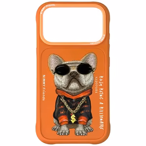Nimmy Glasses Cool Dog suojakuori iPhone 17 Pro:lle - oranssi