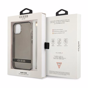 Guess GUHCP13SHTSGSK iPhone 13 mini 5.4" musta/musta kovakotelo Läpikuultava Stap