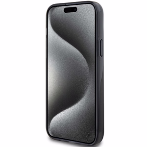 Karl Lagerfeld KLHMP15SHMRSKCK iPhone 15 6.1 musta/musta kovakuori Ring Stand Karl&Choupette MagSafe