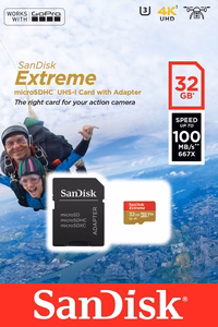 SanDisk 32GB MicroSDHC UHS-I -muistikortti adapterilla SDSQXAF-032G-GN6AA