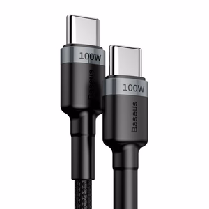 USB-kaapeli Baseus Cafule PD100W Type-C 2,0m harmaa-musta CATKLF-ALG1