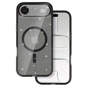 Glitter MagSafe Suojakuori iPhone 17 Air:lle musta kirkas