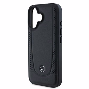 Mercedes Leather Urban Suojakuori iPhone 16 Plus:lle - musta