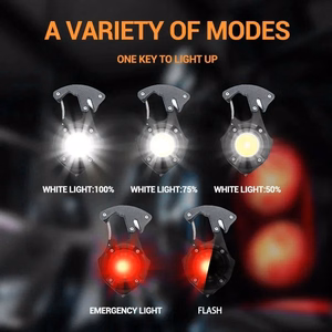 Mini LED-taskulamppu avaimenperä W5143 Type C 2 ruuvimeisselillä oranssi