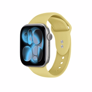 Crong Liquid ranneke Apple Watch 38 / 40 / 41 / 42 mm -kellolle, oljenkeltainen