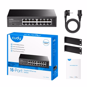 Cudy GS1016 network switch Unmanaged Gigabit Ethernet (10/100/1000) Black