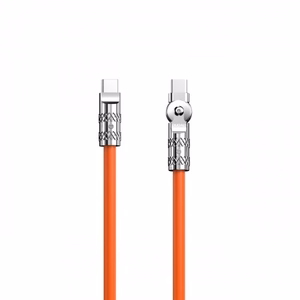 USB-kaapeli Dudao L24CC (180' kulma) Oranssi Type-C / Type-C 100cm (enintään 120W)