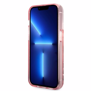 Karl Lagerfeld KLHCP14LLNCHCP iPhone 14 Pro 6.1" vaaleanpunainen/vaaleanpunainen kovakuori Glitter Choupette Head