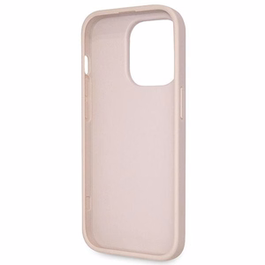 Guess GUHCP14LP4TDSCPP Suojakuori iPhone 14 Pro:lle - vaaleanpunainen Crossbody 4G Metal Logo