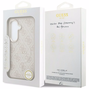 Guess case 4G Embossed Ring MagSafe for Samsung Galaxy S26 Plus pink