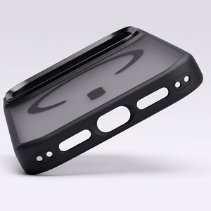 Liavec Cloudy suojakuori metallisella kamerakehyksellä Iphone 17 Pro Max -puhelimelle musta (kameran ohjauspainike)