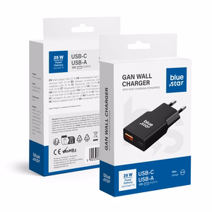 Charger Blue Star (TFK-SC-25WAC) (1xUSB; 1xUSB-C) 3A (25W) black