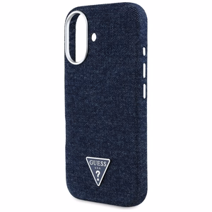 Guess Denim Triangle Logo MagSafe Suojakuori iPhone 16:lle - sininen