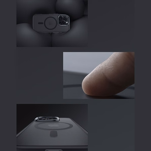 Benks Magnetic Mist Suojakuori metallikehyksellä iPhone 16 Plus:lle musta