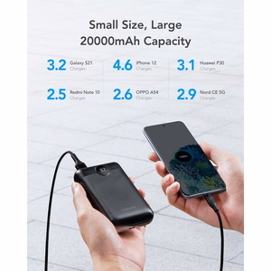 VEGER varavirtalähde 20000 mAh PD QC3.0 2A 22,5W S20 (W2053) musta