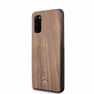 Mercedes Wood Line Walnut Case Samsung Galaxy S20:lle - ruskea