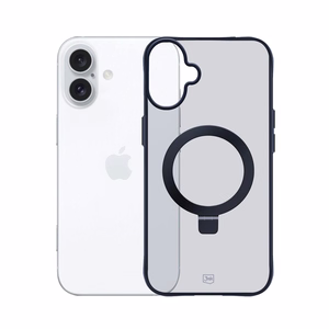 3mk Smoke Case Mag&Stand Suojakuori Apple iPhone 16 Plus:lle - läpinäkyvä