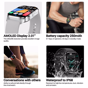 Blavec Smartwatch W-18 Hellia HD AMOLED Voice Call (SWW18-G) grey