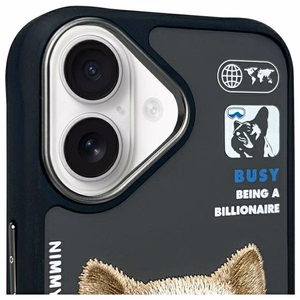 NIMMY Suojakuori COOL&CUTE 2.0 Koira iPhone 16:lle musta