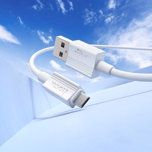 Kaapeli USB-A - Micro USB Hoco 2,4A 1 m X107 valkoinen