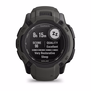 Garmin Instinct 2X Solar digitaalinen GPS-älykello, 2,79 cm (1,1"), MIP, 50 mm, 176 × 176 pikseliä, kosketusnäyttö, grafiitti, satelliitti-GPS
