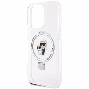 Karl Lagerfeld KLHMP15XHMRSKCH iPhone 15 Pro Max 6.7" white/white hardcase Ring Stand Karl&Choupette MagSafe