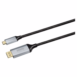 Savio CL-208 USB-kaapeli USB 3.2 Gen 1 (3.1 Gen 1) 2 m USB-C, musta-harmaa